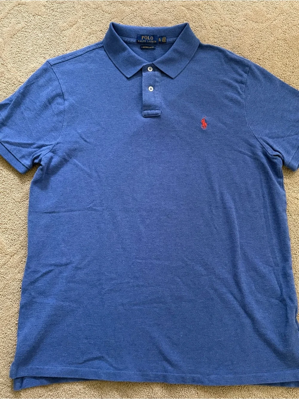 Ralph Lauren Men’s Blue Polo with Red Pony